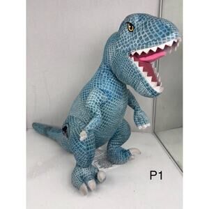 VTG Jurassic Park World Plush T-Rex Dinosaur 20" Stuffed Animal Blue